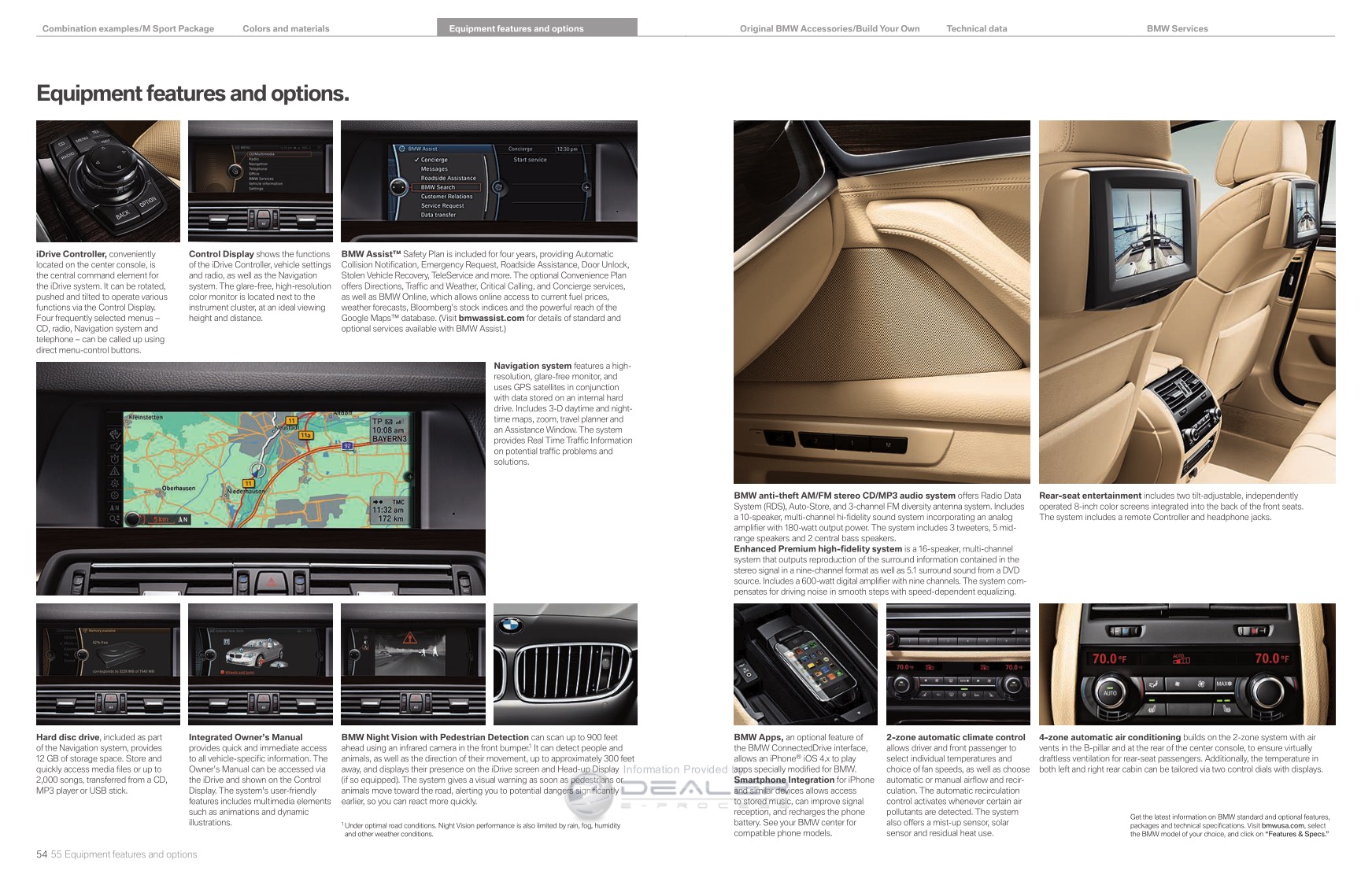 2012 BMW 5-Series Brochure Page 23